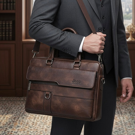 Sac Business Professionnel JEEP Buluo en cuir split premium